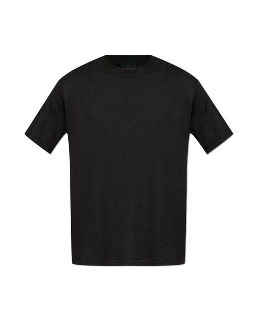 Paul & Shark Black T-Shirt With A Round Neckline for men