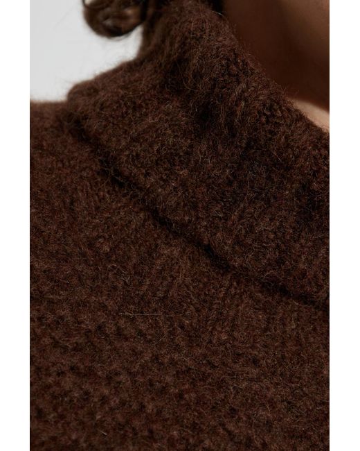 DSquared² Brown Wool Turtleneck Sweater