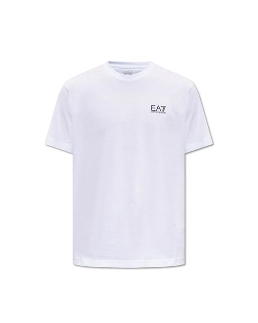 EA7 Blue T-Shirt With Logo for men