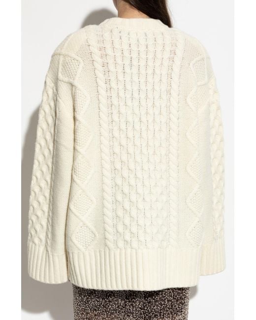 ROTATE BIRGER CHRISTENSEN Natural Wool Sweater