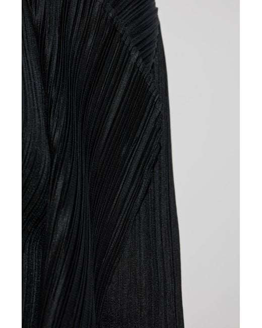 Pleats Please Issey Miyake Black Pleated Cardigan