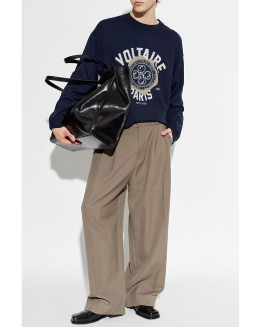 Zadig & Voltaire Blue Sweater "Swonny" for men