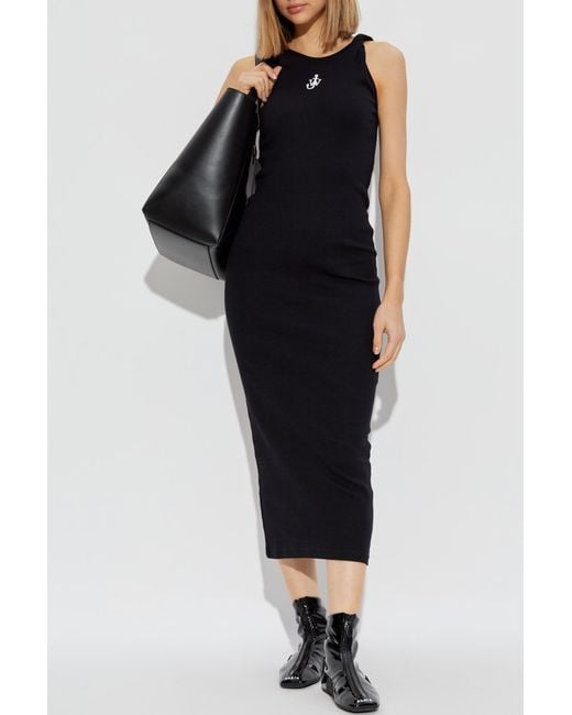 J.W. Anderson Black Ribbed Dress