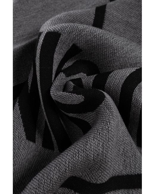Moschino Black Scarf With Logo