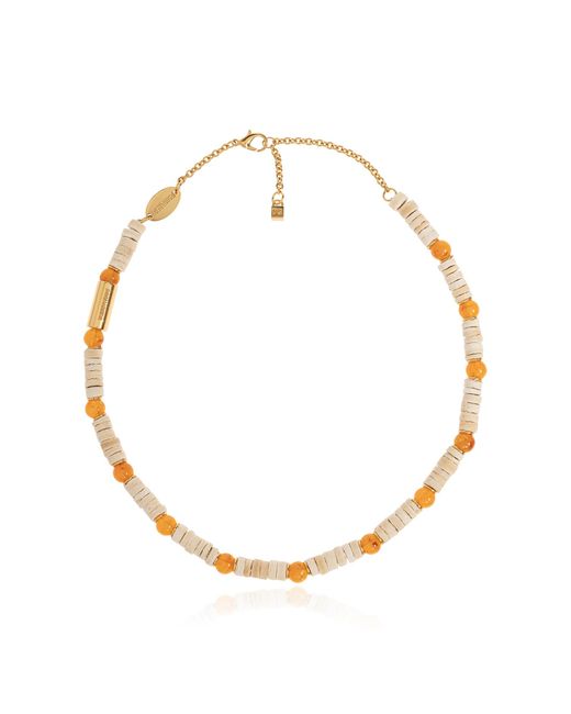 DSquared² Metallic Necklace With Engraved Logo for men