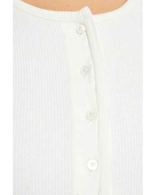 Lemaire Blue Ribbed Fitted Top