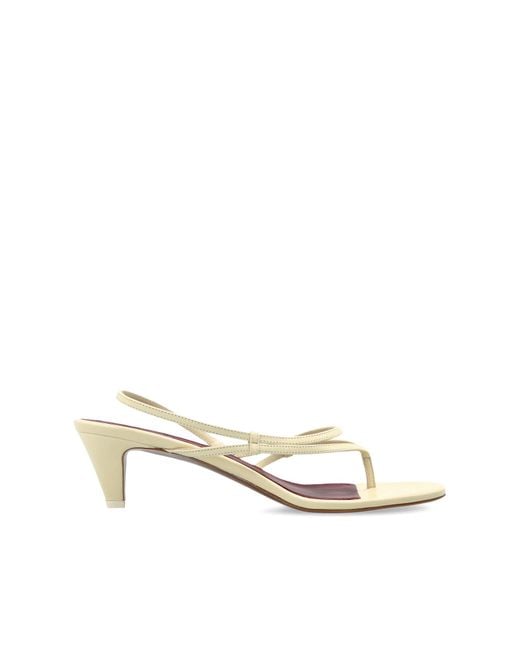 Neous White Heeled Mules 'Safi'
