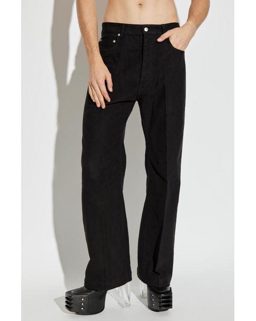 Rick Owens Black Straight-Leg Trousers for men
