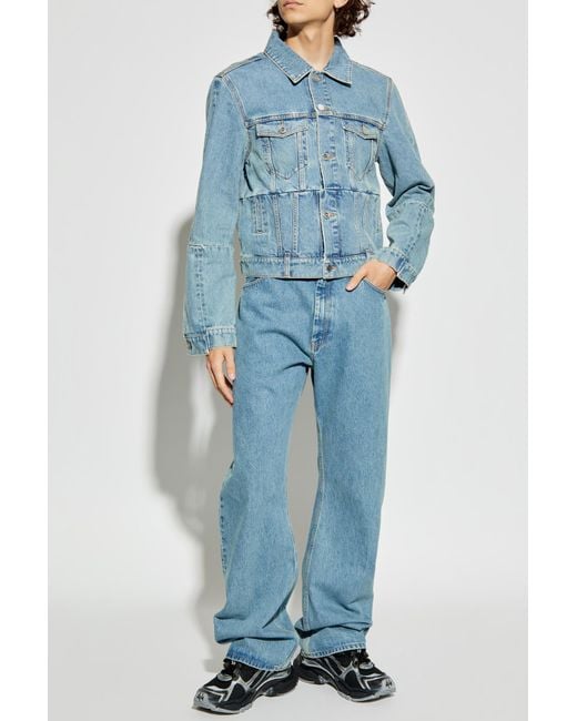 Vetements Blue Jeans With Logo for men