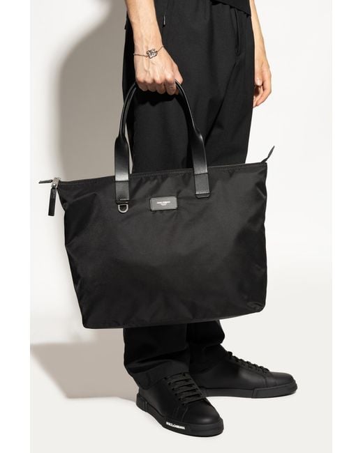 Dolce & Gabbana Black Shopper-Type Bag for men