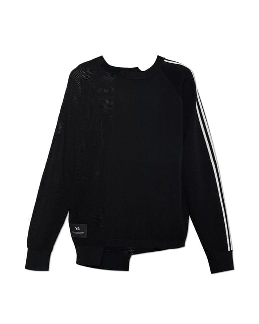 Y-3 Black Sweater With Logo