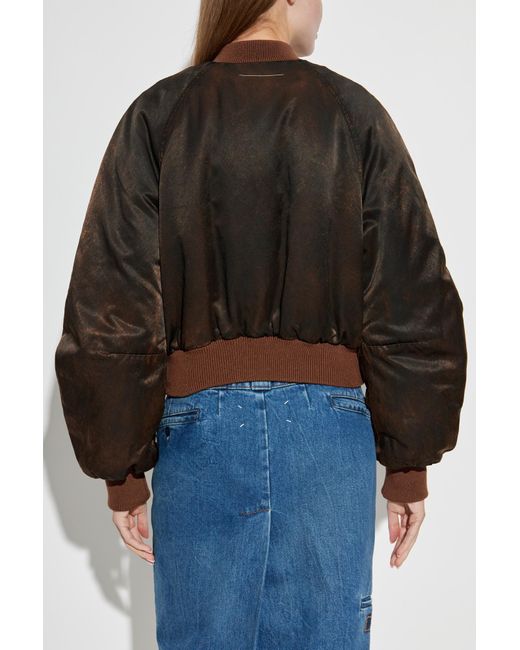MM6 by Maison Martin Margiela Brown Bomber Jacket