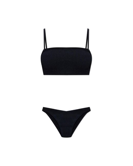 Hunza G Black Two-Piece Swimsuit "Gigi"