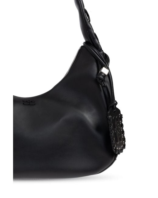 Ganni Black Shoulder Bag Type 'Hobo' Size 'Medium'