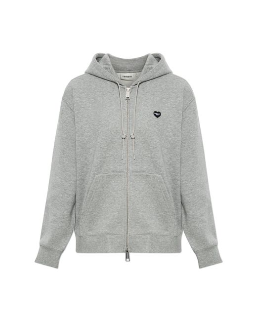 Carhartt Gray Sweatshirt 'Small Heart Path'