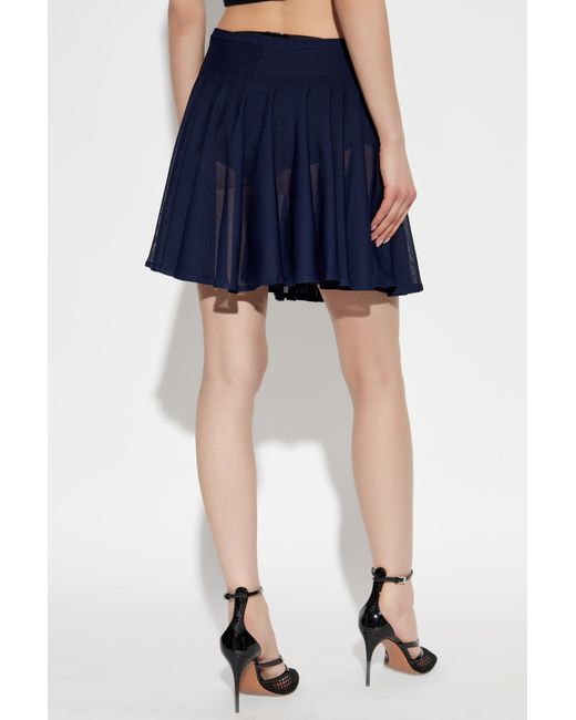 Alaïa Blue Transparent Skirt