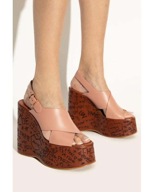 Chloé Brown Wedges