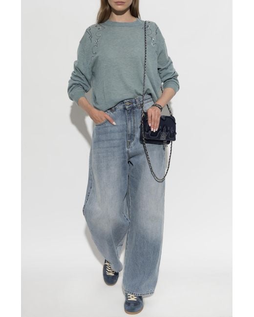 Zadig & Voltaire Blue Cashmere Sweater 'Swapy'