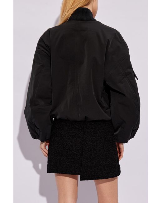 Ganni Black Bomber Jacket