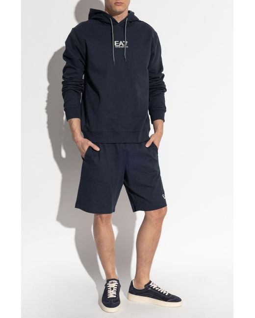 EA7 Blue Hoodie for men