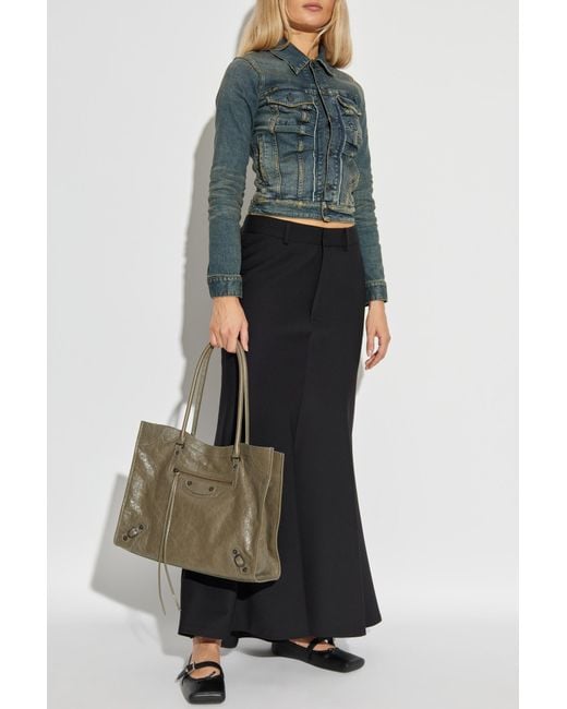 Balenciaga Black Wool Skirt