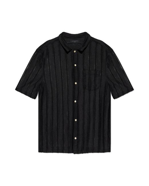 AllSaints Black Shirt "Sylvan" for men
