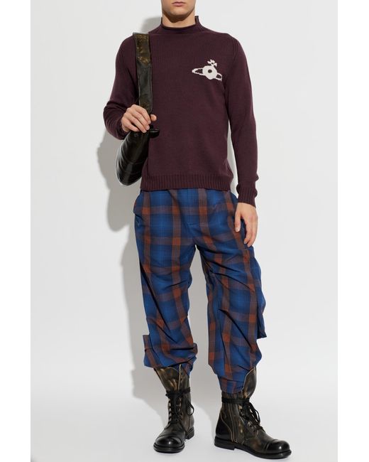 Vivienne Westwood Purple Wool Sweater 'Fisherman' for men