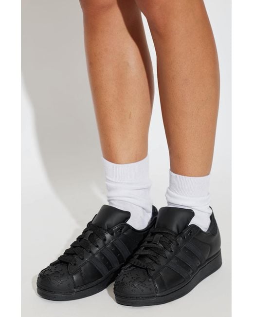 Adidas Originals Black Sports Shoes 'Superstar Ii'