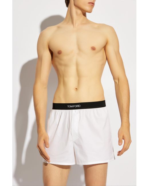 Tom Ford Black Boxer Shorts With Logo for men