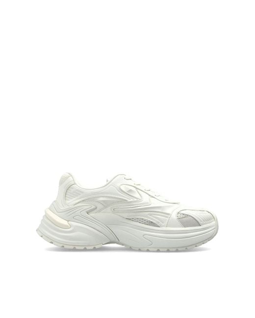 Emporio Armani White Sports Shoes With Logo for men