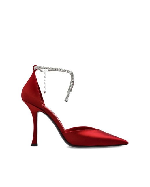 Jimmy Choo Red 'Satin High-Heeled Shoes "Stevie"