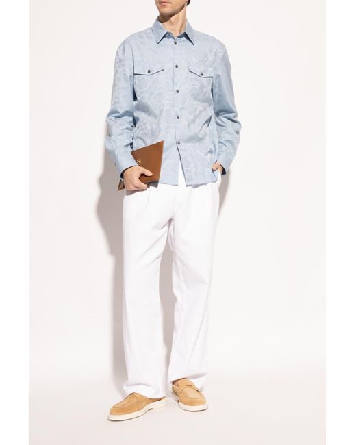 Versace Natural Suede Shoes Type Loafers for men