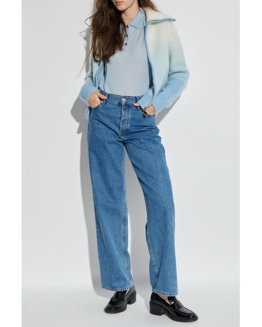 Casablanca Blue Cardigan With Gradient Effect