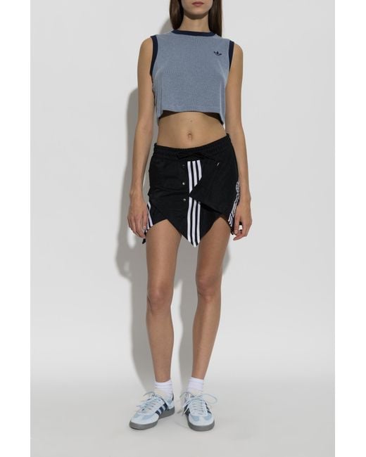 Adidas Originals Black Logo Skirt-Shorts