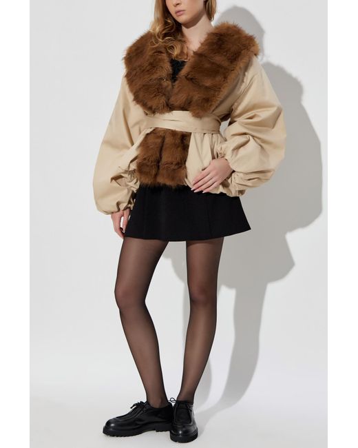 ROTATE BIRGER CHRISTENSEN Brown Jacket With Belt