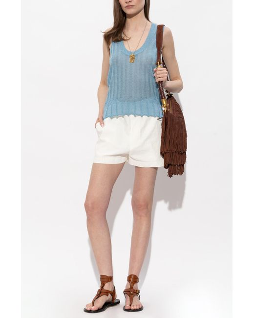 Akep Blue Sleeveless Top