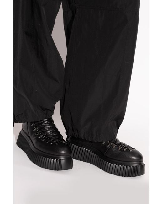 Agl Attilio Giusti Leombruni Black Platform Ankle Boots "Dromo"
