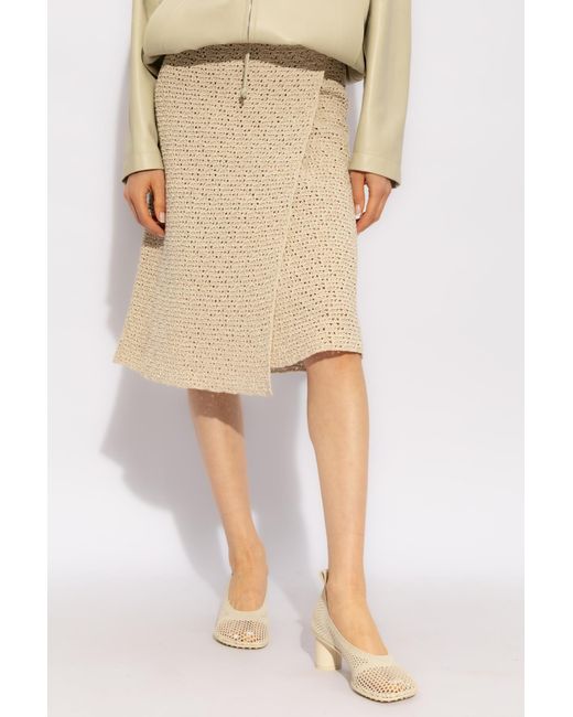 Bottega Veneta Envelope Skirt in Natural | Lyst