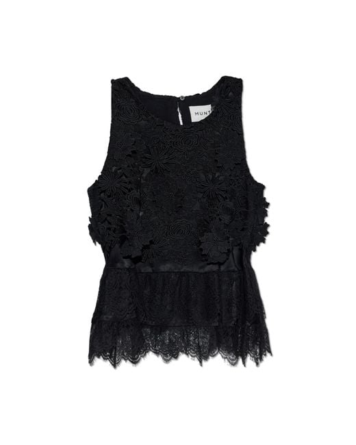 Munthe Blue Lace Top 'Rachine'