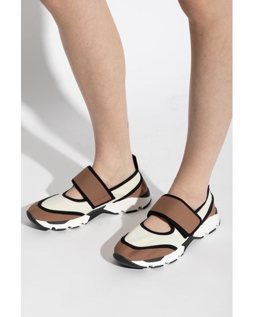 Marni White Mary Jane Sports Shoes