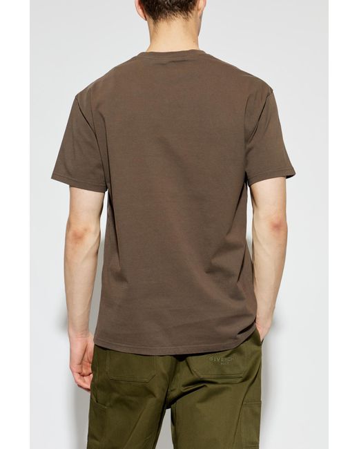 Givenchy Green T-Shirt With Logo Patch for men