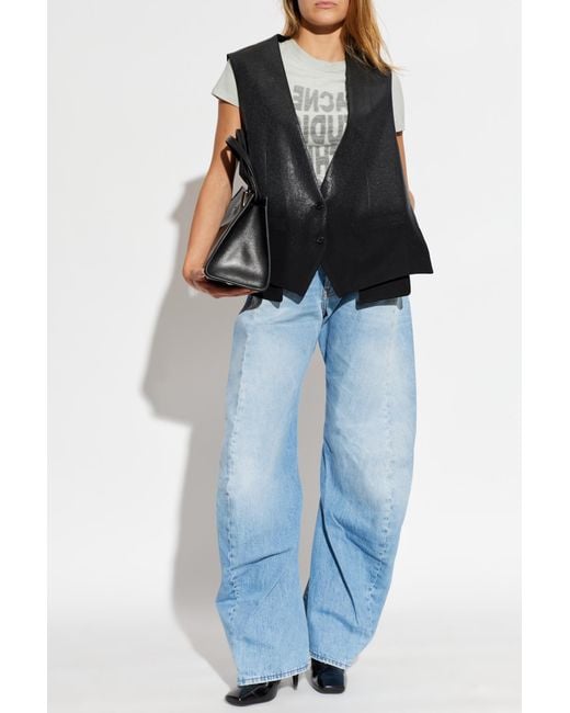 Acne Blue Wide-Leg Jeans