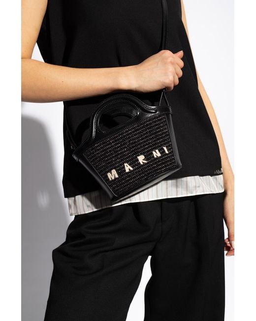 Marni Black 'tropicalia Micro' Shoulder Bag,