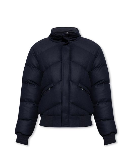 Emporio Armani Blue Quilted Down Bomber Jacket for men