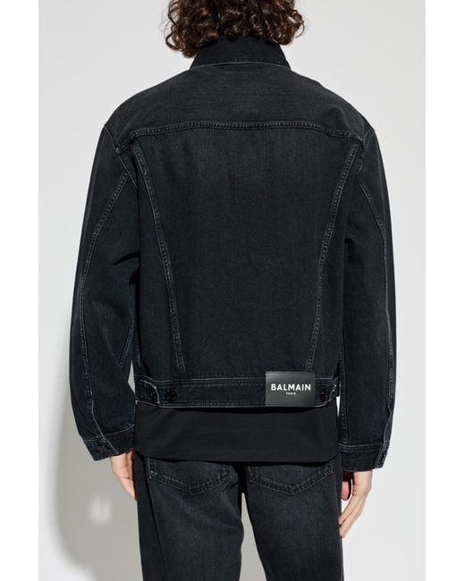 Balmain Black Denim Jacket for men