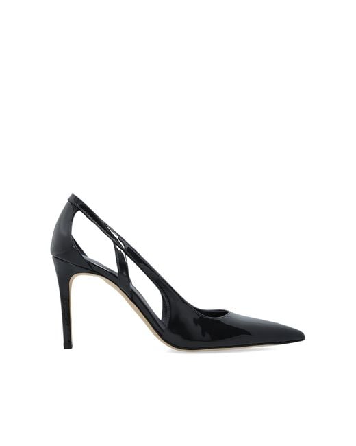 Stuart Weitzman Black "Stuart Power Cutout" Pumps