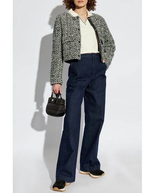 Moncler Multicolor Tweed Down Jacket Duphin