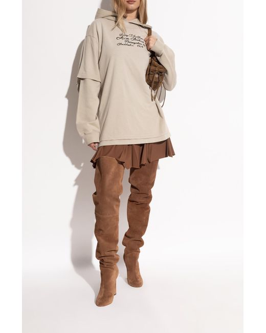 DSquared² Brown Over-The-Knee Leather Boots 'Twin'