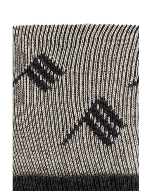 The Attico Black Cotton Socks With Logo