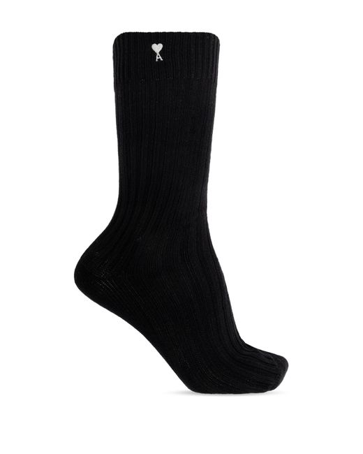 AMI Black Three-Pack Of Socks for men